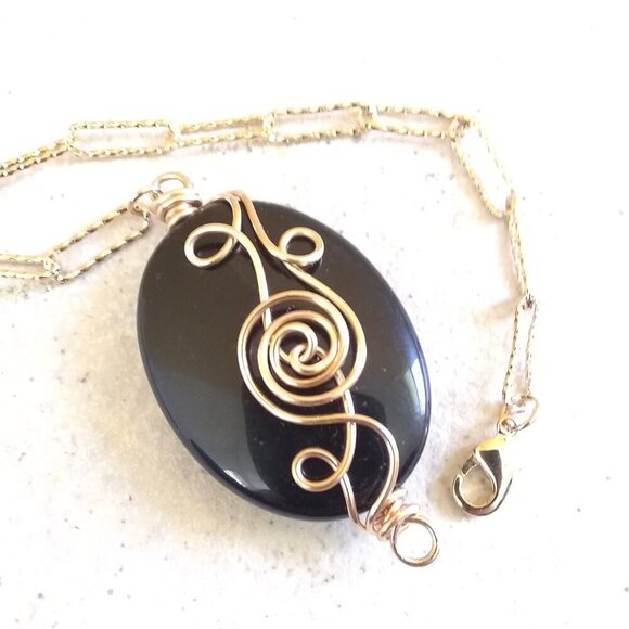 Massive Protection Bracelet Set: Black Jasper + Obsidian & Ohm Om! Balance + Chi - Picture 5 of 15